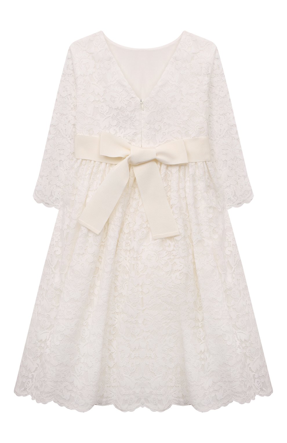 Хлопковое платье IL GUFO белого цвета по цене 42450 руб., арт. PATVL02LC5046/4A-6A, фото 2 Хлопковое платье IL GUFO, арт. PATVL02LC5046/4A-6A, фото 2