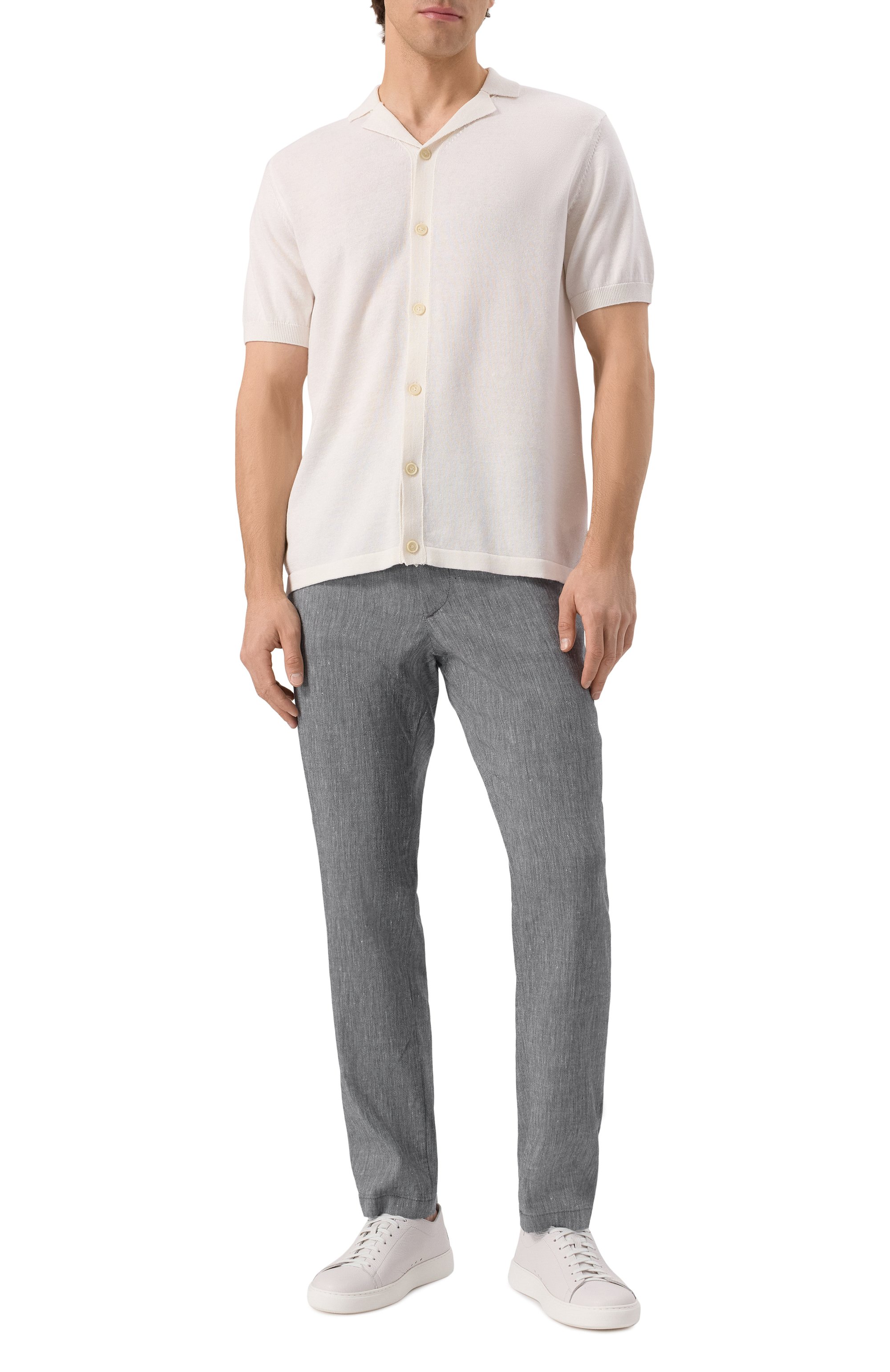 Брюки изо льна и вискозы BOSS, арт. 50540480, фото 2