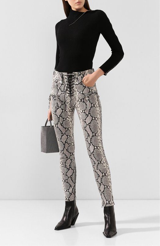 Кожаные брюки Ben Taverniti Unravel Project Серый, фото 2