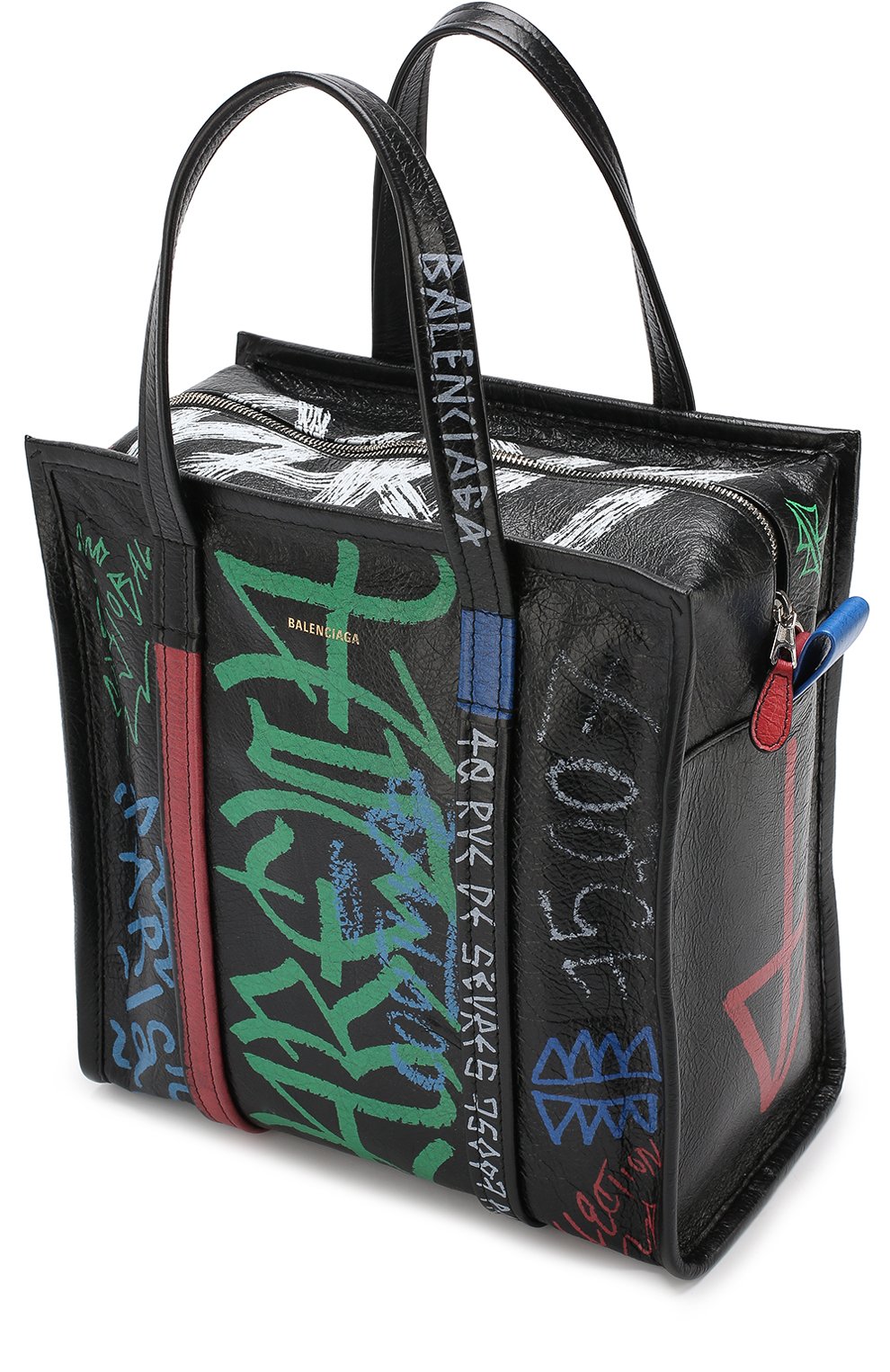 Сумка bazar s graffiti BALENCIAGA, арт. 513990/0FE0N, фото 4