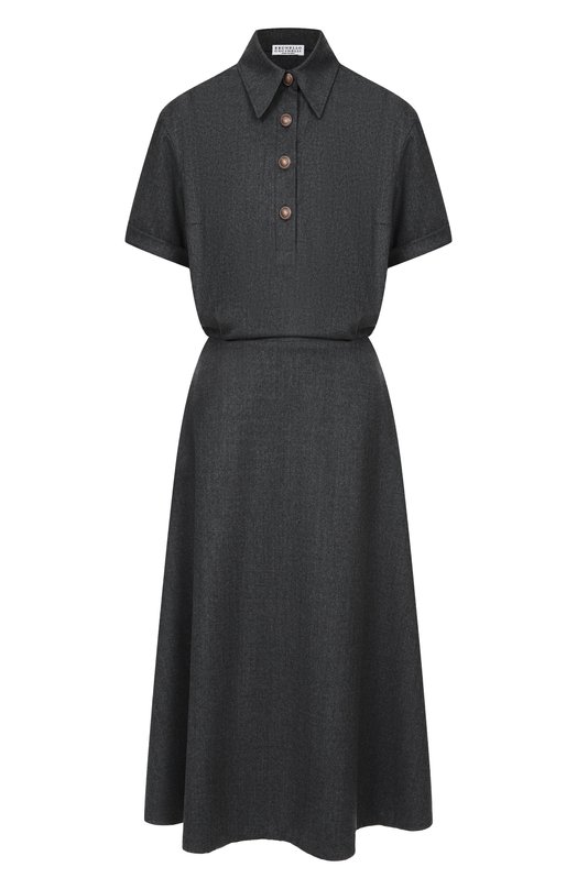 Шерстяное платье Brunello Cucinelli ME226A5416 Серый ME226A5416