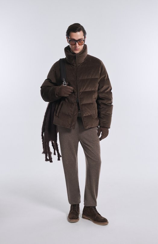 Замшевые перчатки Brunello Cucinelli MPSTR93608 Коричневый  MPSTR93608 Фото 3