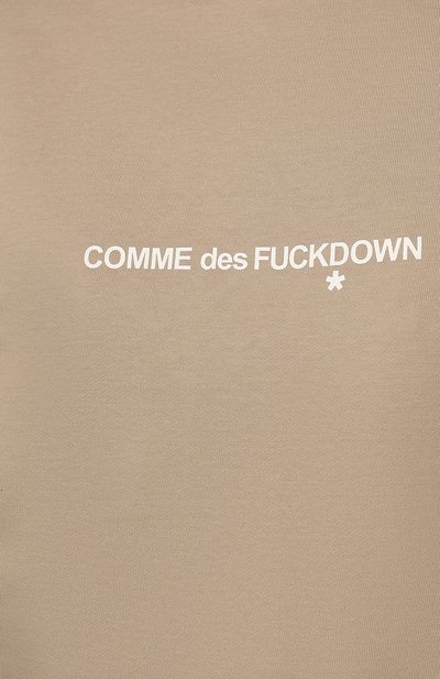 Хлопковый свитшот COMME DES FUCKDOWN бежевого цвета по цене 13750 руб., арт. CDFD1873SFML1, фото 5 Хлопковый свитшот COMME DES FUCKDOWN, арт. CDFD1873SFML1, фото 5