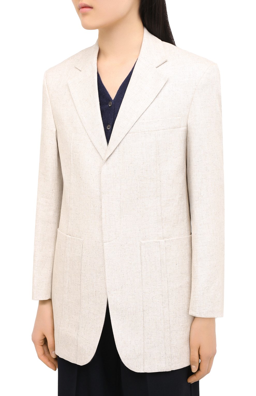 Жакет из льна и вискозы JACQUEMUS, арт. 203JA04/124140, фото 3
