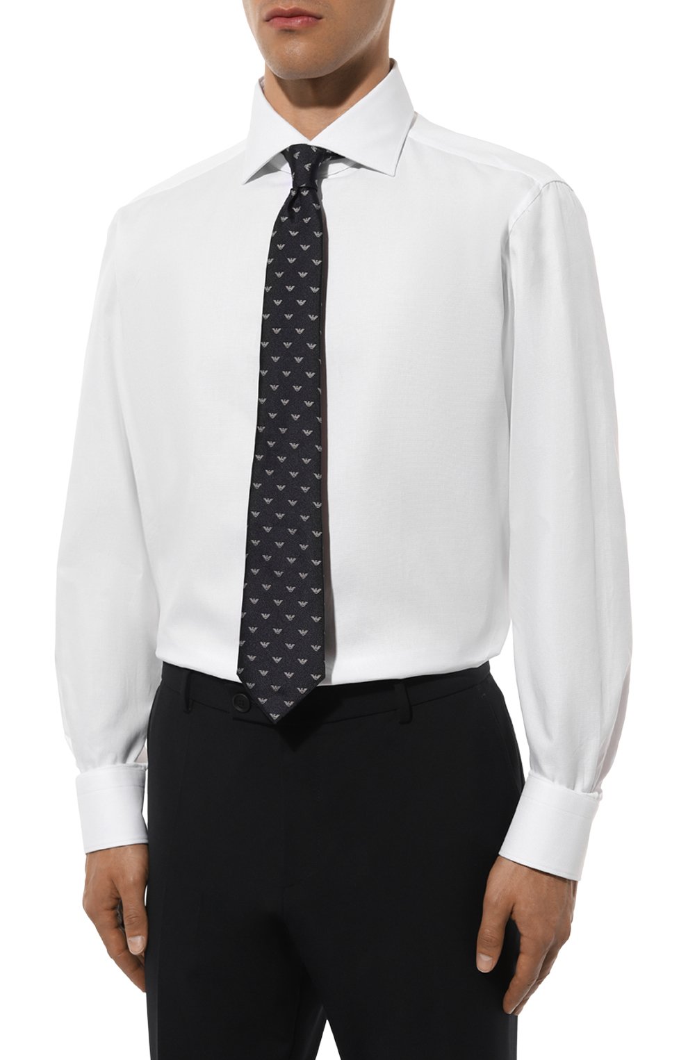 Хлопковая сорочка ZEGNA белого цвета по цене 43900 руб., арт. 703901A7/9MS0BA, фото 3 Хлопковая сорочка ZEGNA, арт. 703901A7/9MS0BA, фото 3