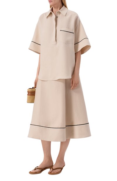 Женский льняная рубашка AGNONA, арт. TD1109E/U3049E