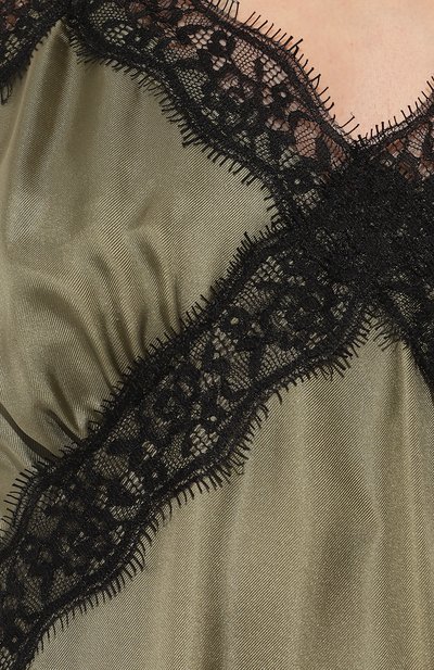 Атласное платье LOOM BY RODINA хаки цвета по цене 37000 руб., арт. LBR-COMKH, фото 5 Атласное платье LOOM BY RODINA, арт. LBR-COMKH, фото 5