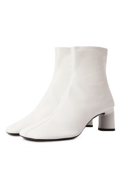 Женские кожаные ботильоны duty free 60 BALENCIAGA белого цвета, арт. 804517/WBCW0 | Фото 1 (Материал внутренний: Натуральная кожа; Драгоценные камни: Проставлено; Каблук высота: Средний; Материал сплава: Проставлено; Подошва: Плоская; Материал внешний: Натуральная кожа; Каблук тип: Устойчивый; Материал утеплителя: Без утеплителя)