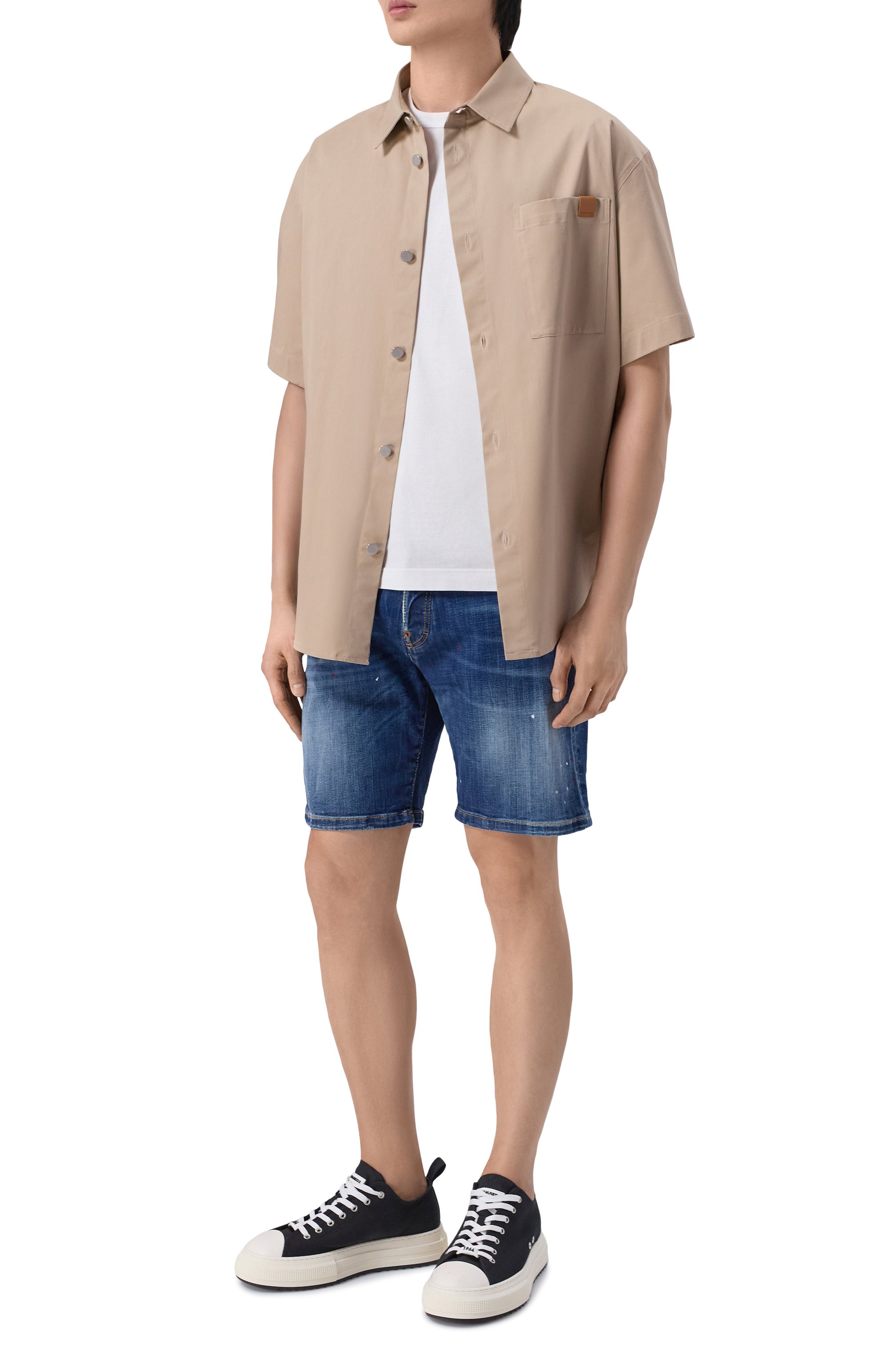 Джинсовые шорты DSQUARED2 темно-синего цвета по цене 54450 руб., арт. S74MU0985/S30664, фото 2 Джинсовые шорты DSQUARED2, арт. S74MU0985/S30664, фото 2