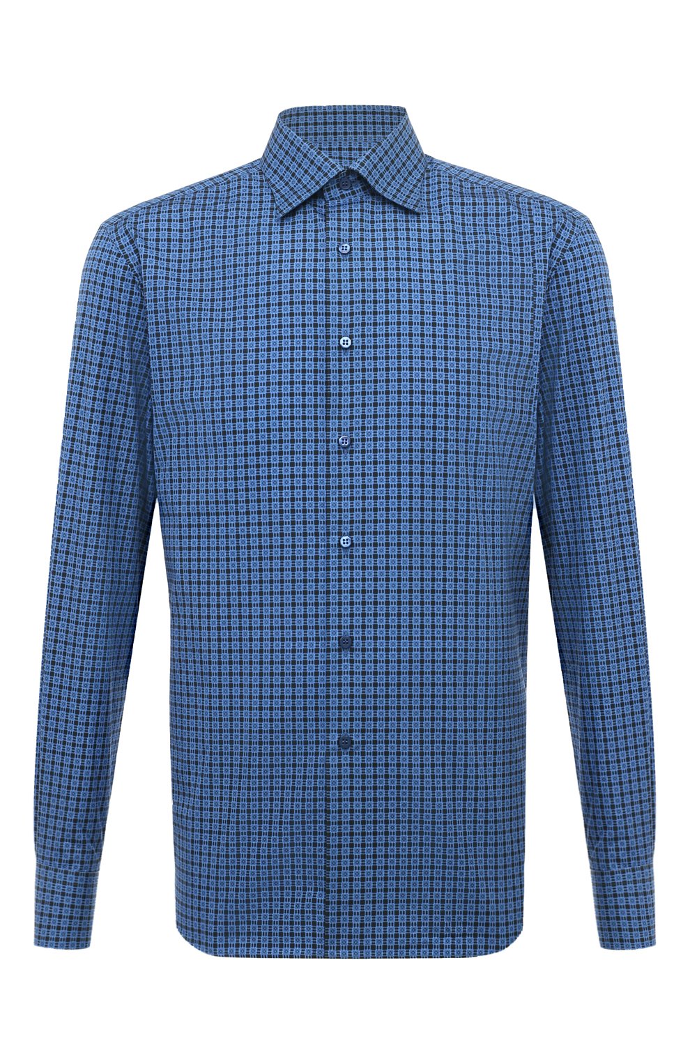 Хлопковая рубашка STEFANO RICCI синего цвета по цене 98550 руб., арт. MS004775/C2708, фото 1 Хлопковая рубашка STEFANO RICCI, арт. MS004775/C2708, фото 1