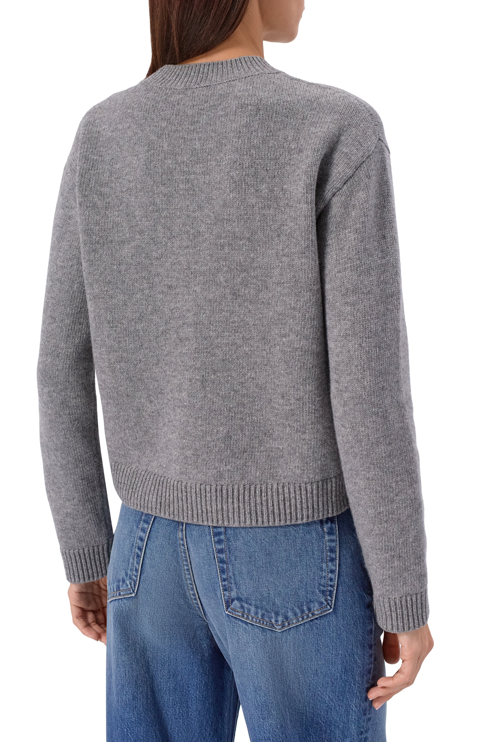 Шерстяной свитер GUCCI серого цвета по цене 194500 руб., арт. 770072/XKEBC, фото 4 Шерстяной свитер GUCCI, арт. 770072/XKEBC, фото 4