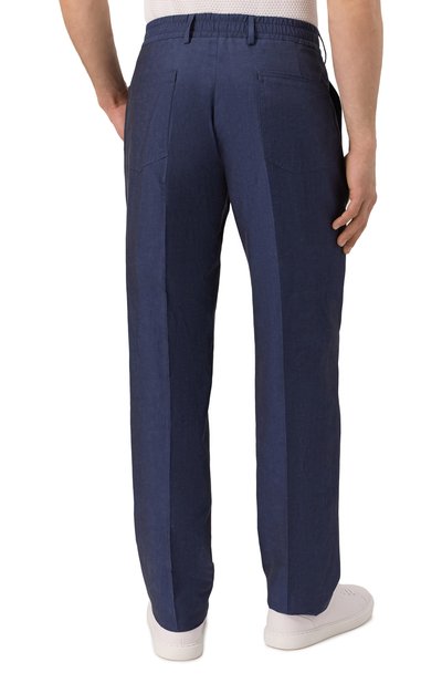 Брюки из хлопка и льна MVST темно-синего цвета по цене 74350 руб., арт. MKATTY22/802, фото 4 Брюки из хлопка и льна MVST, арт. MKATTY22/802, фото 4