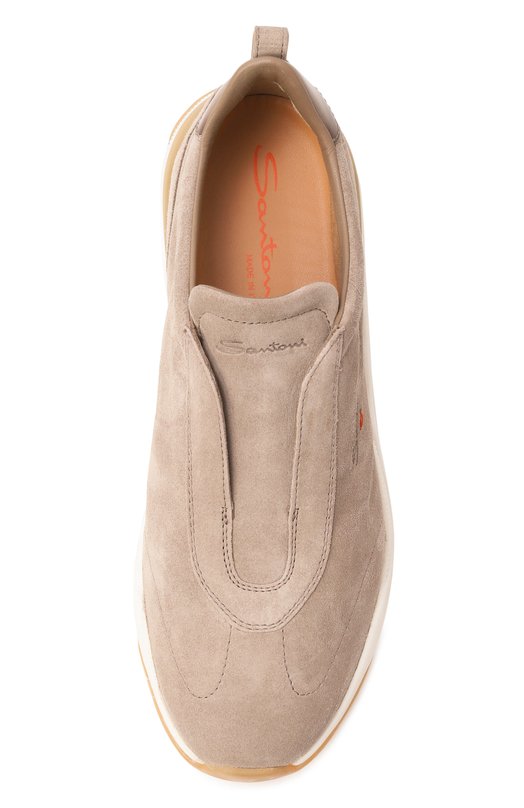 Замшевые кроссовки Santoni WBIG61431BTTKEAU Бежевый  WBIG61431BTTKEAU Фото 6