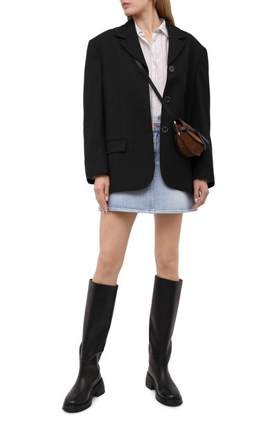 Джинсовая юбка 7 FOR ALL MANKIND голубого цвета по цене 11650 руб., арт. JSQFA500IH, фото 2 Джинсовая юбка 7 FOR ALL MANKIND, арт. JSQFA500IH, фото 2