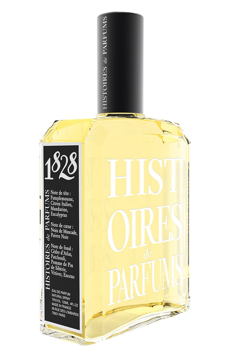 Мужской парфюмерная вода 1828 (120ml) HISTOIRES DE PARFUMS бесцветного цвета, арт. 1828BF | Фото 1 (Нос: Не проставлено; Региональные ограничения белый список (Axapta Mercury): Не проставлено; Тип продукта - парфюмерия: Парфюмерная вода; Тип аромата: Фужерный; Ограничения доставки: flammable)