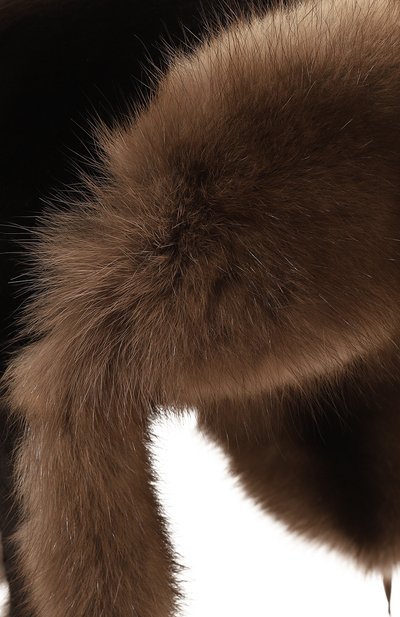 Меховая шапка-ушанка сандра из норки и соболя FURLAND, арт. 0139607450161600000, фото 4