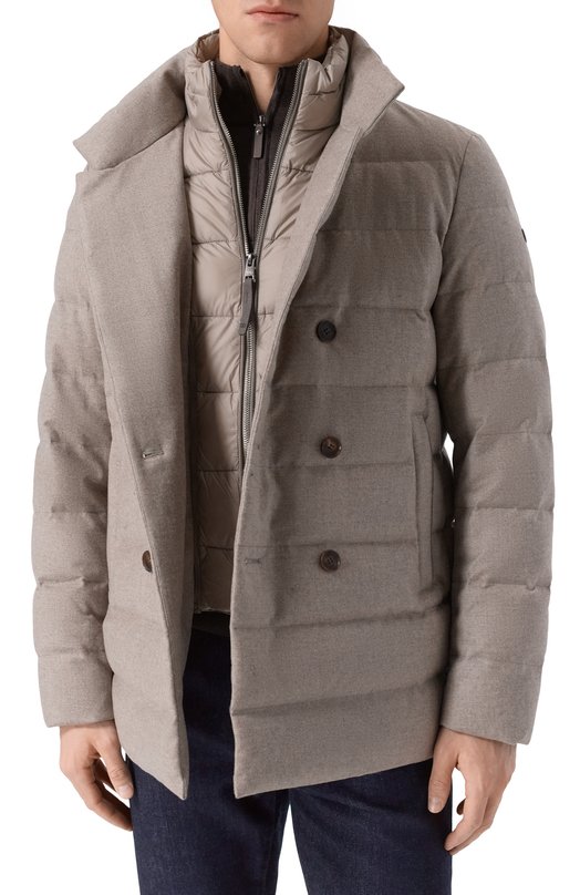 Пуховая куртка из шерсти и кашемира Duno GREY/LEVIC0 Бежевый  GREY/LEVIC0 Фото 3