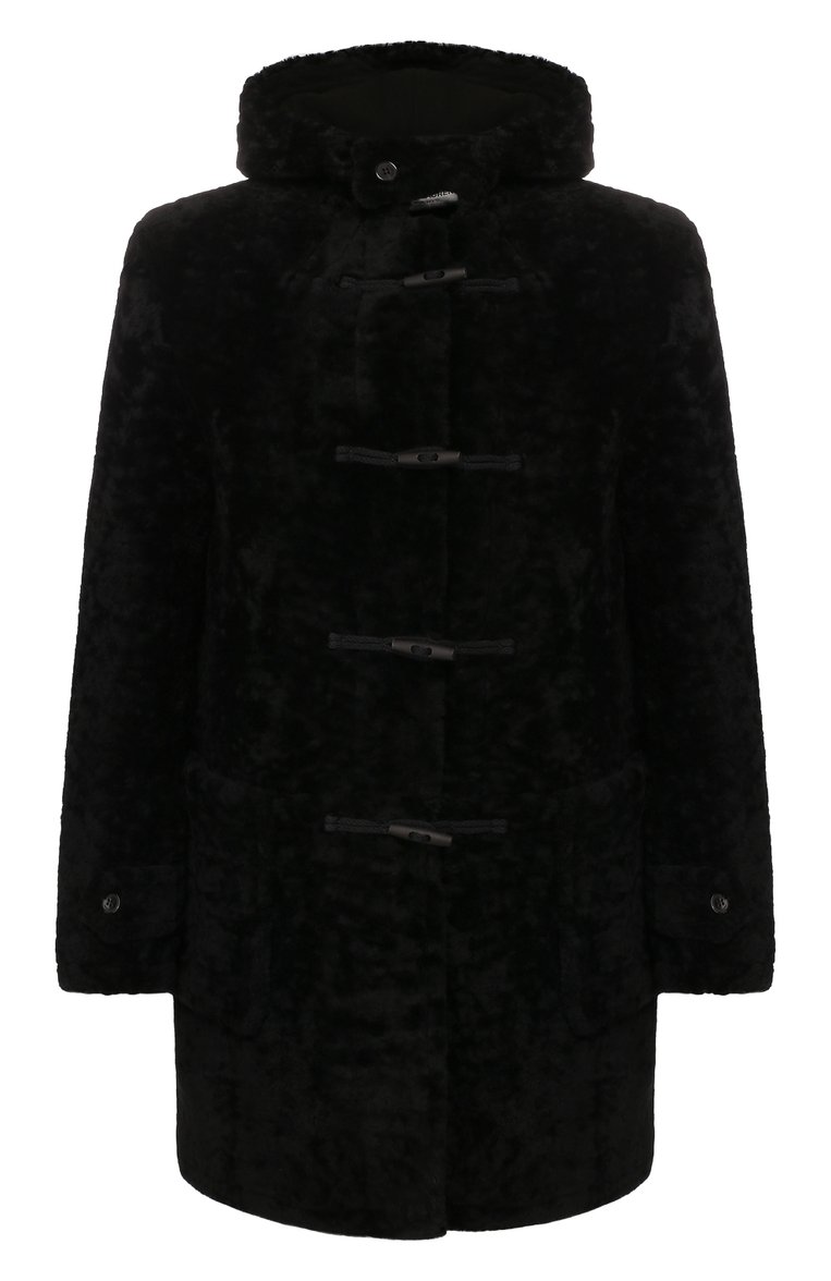 Мужская шуба из овчины SAINT LAURENT черного цвета, арт. 580936/Y7SJ2 | Фото 1 (Материал внешний: Натуральный мех; Материал подклада: Купро; Мужское Кросс-КТ: Верхняя одежда, Кожа и замша; Длина (верхняя одежда): До середины бедра; Материал сплава: Проставлено; Нос: Не проставлено; Стили: Кэжуэл; Рукава: Длинные)