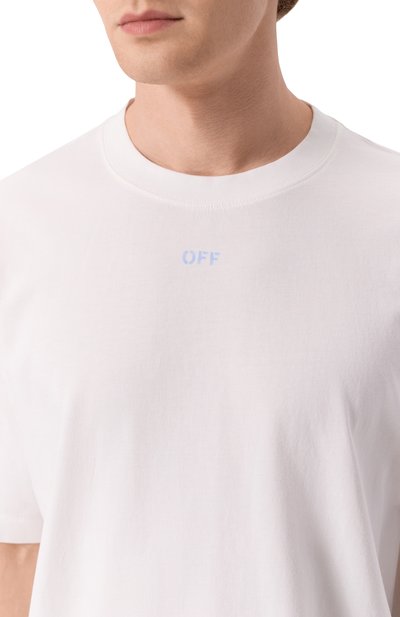 Хлопковая футболка OFF-WHITE, арт. 0MAA120F25JER00D, фото 5