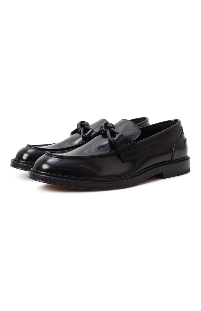 Мужские кожаные лоферы astaire BOTTEGA VENETA черного цвета, арт. 816611/V2CM0 | Фото 1 (Нос: Не проставлено; Материал сплава: Проставлено; Материал внутренний: Натуральная кожа; Материал внешний: Натуральная кожа; Стили: Кэжуэл)
