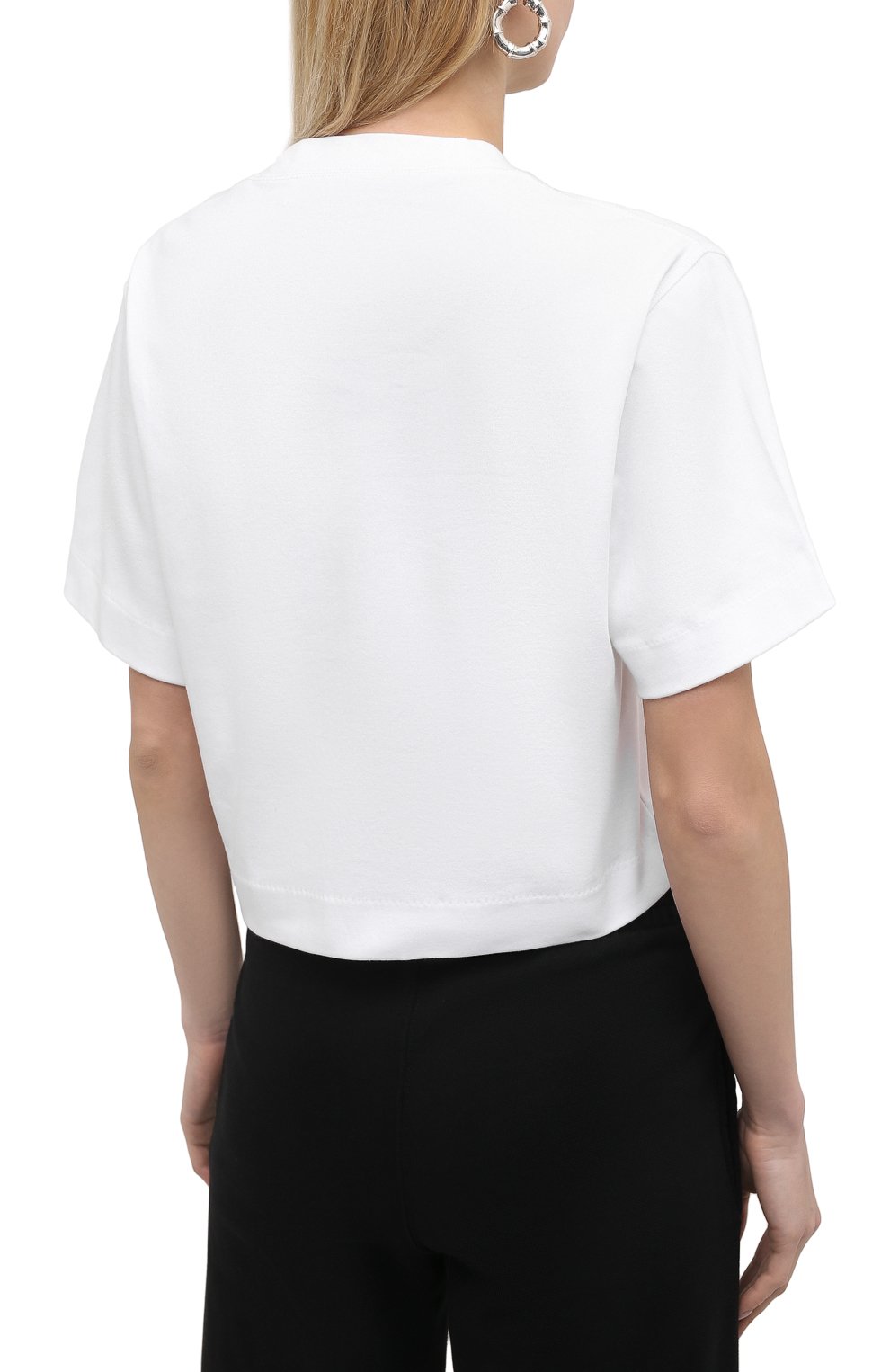 Хлопковая футболка OFF-WHITE белого цвета по цене 22650 руб., арт. 0WAA090S21JER001, фото 4 Хлопковая футболка OFF-WHITE, арт. 0WAA090S21JER001, фото 4