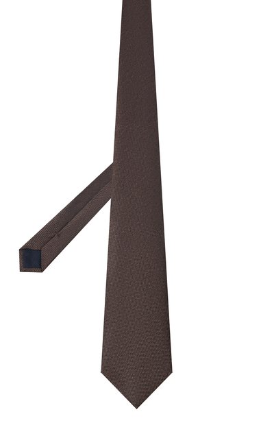 Шелковый галстук CORNELIANI коричневого цвета по цене 17000 руб., арт. 90U302-2820303/00, фото 3 Шелковый галстук CORNELIANI, арт. 90U302-2820303/00, фото 3