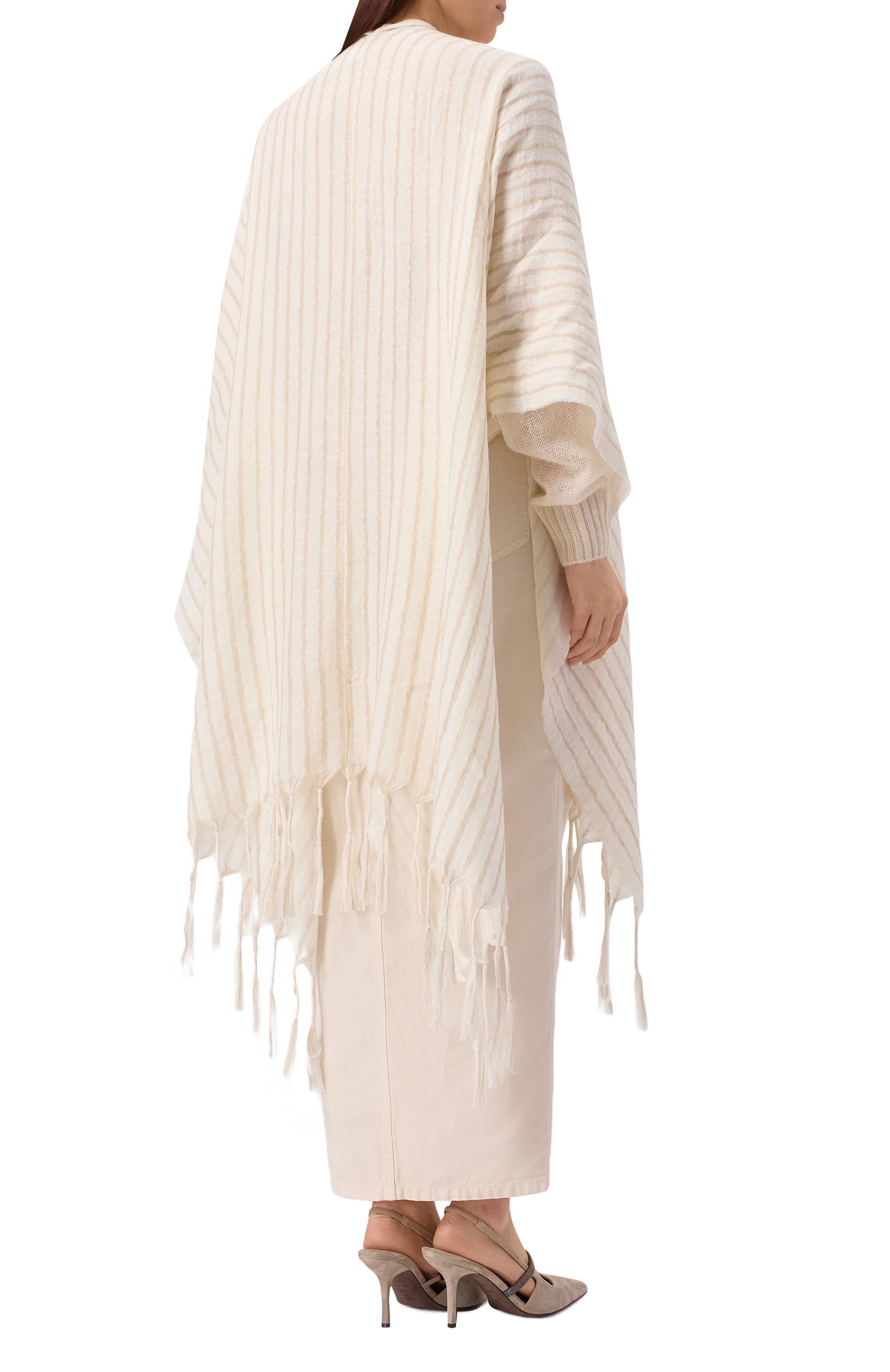 Накидка из шерсти и льна BRUNELLO CUCINELLI, арт. MSCDVSP03, фото 4