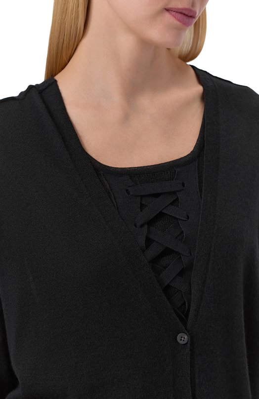 Кардиган из кашемира и шелка Isabel Benenato DK922S26 Чёрный  DK922S26 Фото 5
