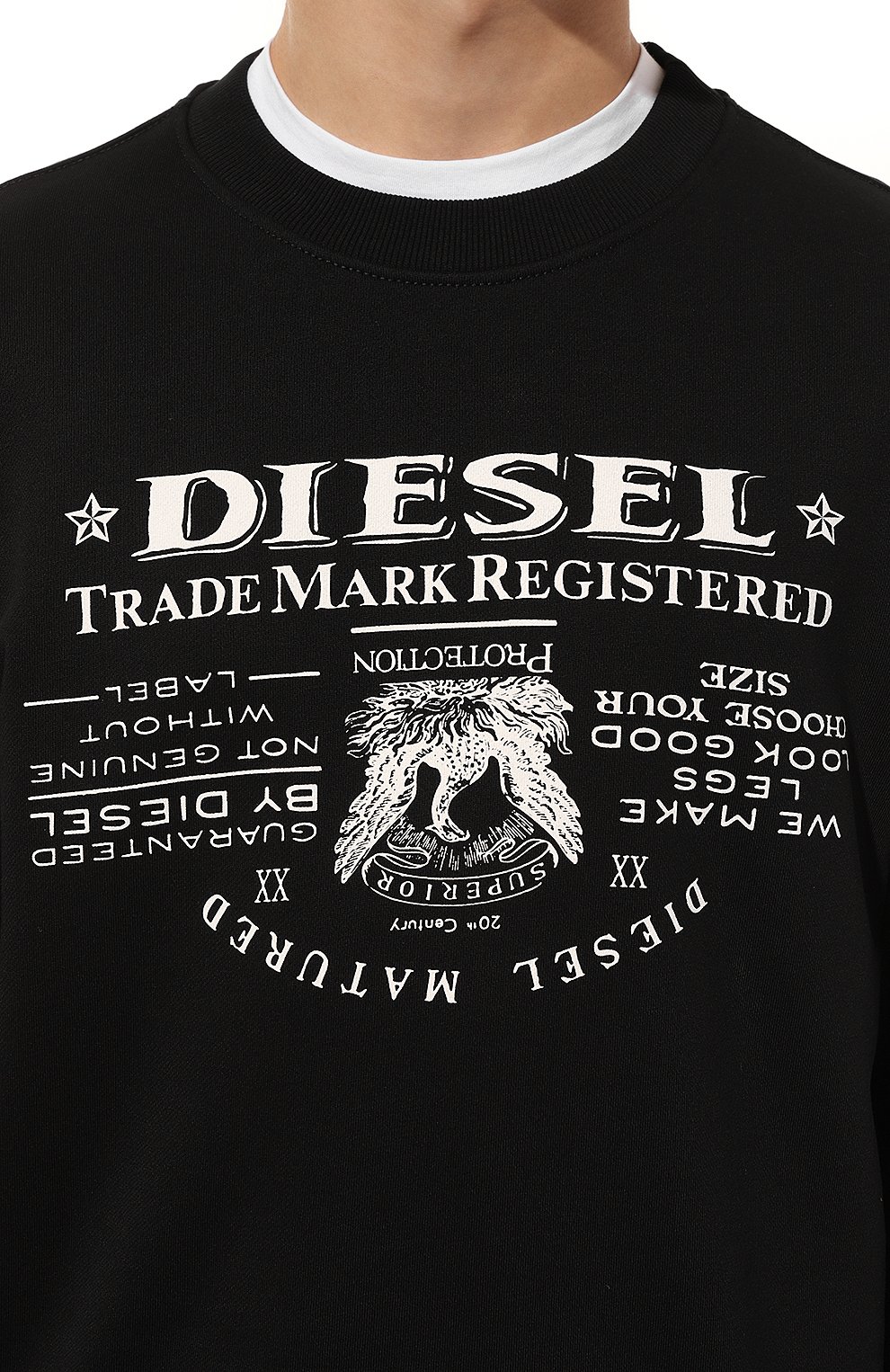 Хлопковый свитшот DIESEL, арт. A03566/0JFAV, фото 5