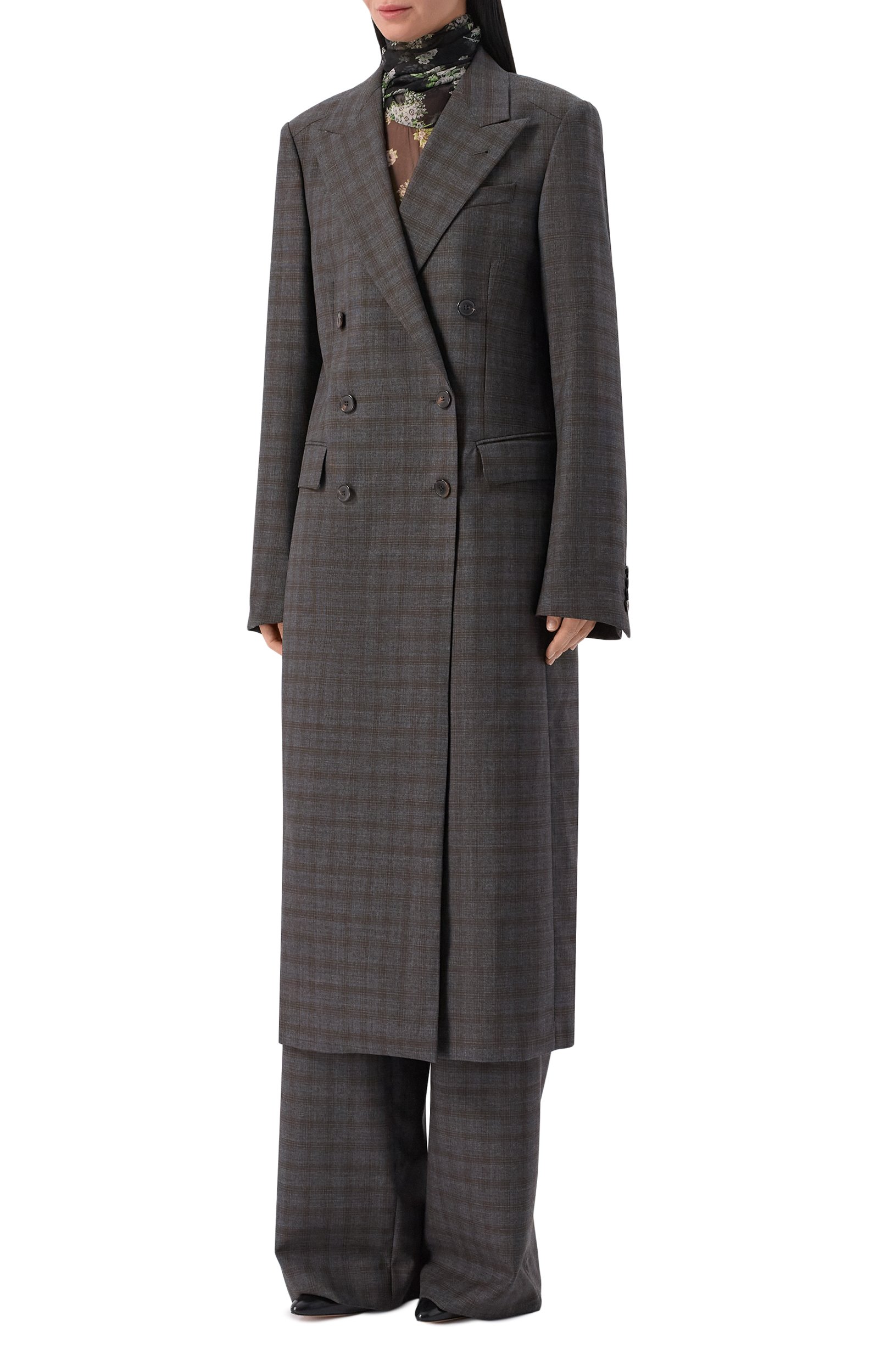 Шерстяное пальто DRIES VAN NOTEN серого цвета по цене 242500 руб., арт. 262-130201/4264, фото 3 Шерстяное пальто DRIES VAN NOTEN, арт. 262-130201/4264, фото 3
