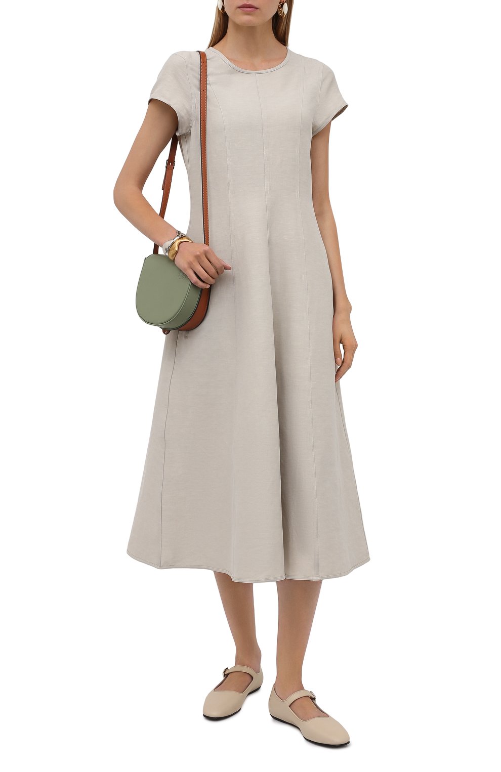 Кожаные балетки ava THE ROW светло-бежевого цвета по цене 83400 руб., арт. F1003-N61, фото 2 Кожаные балетки ava THE ROW, арт. F1003-N61, фото 2