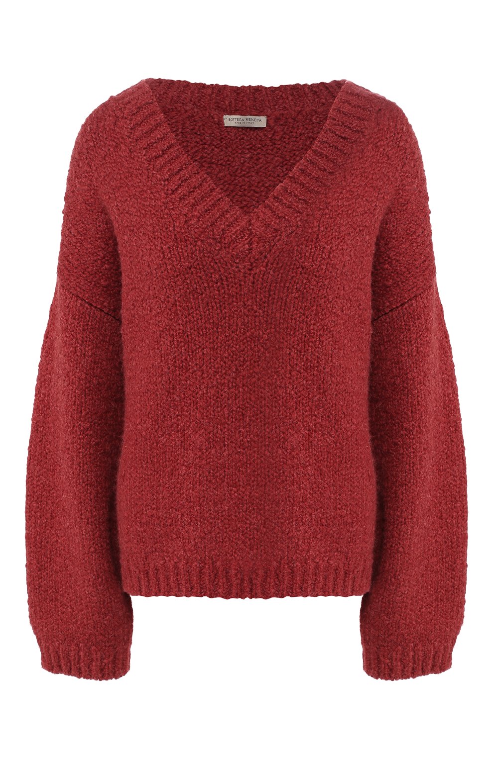 Шерстяной пуловер BOTTEGA VENETA бордового цвета по цене 158000 руб., арт. 544917/VEWV0, фото 1 Шерстяной пуловер BOTTEGA VENETA, арт. 544917/VEWV0, фото 1