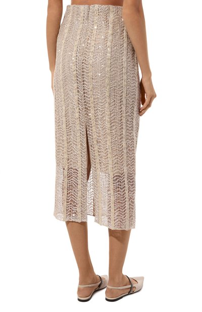 Юбка с отделкой пайетками BRUNELLO CUCINELLI, арт. MP156G3629, фото 4
