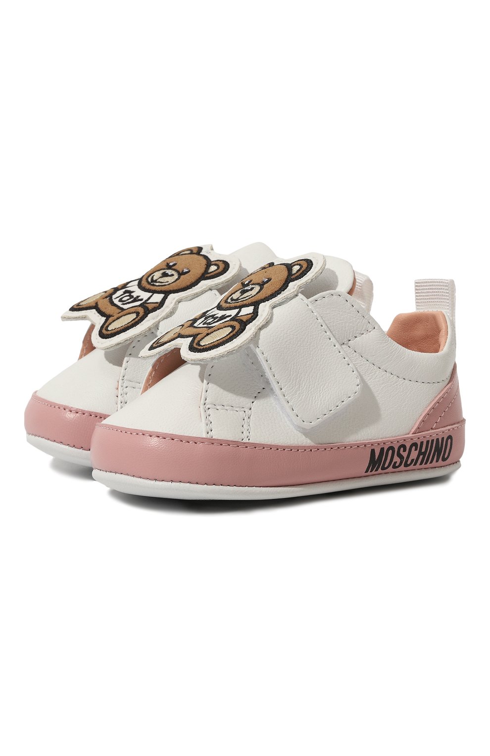 Кожаные пинетки MOSCHINO, арт. 77279, фото 1