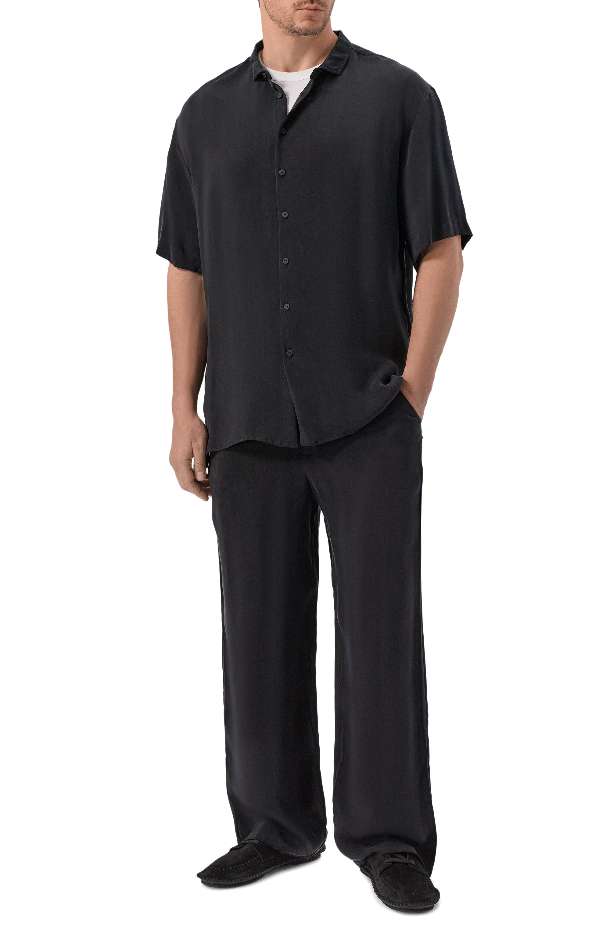 Рубашка NEVER ENOUGH черного цвета по цене 39200 руб., арт. 2B5M015-148/MSH004 W121, фото 2 Рубашка NEVER ENOUGH, арт. 2B5M015-148/MSH004 W121, фото 2