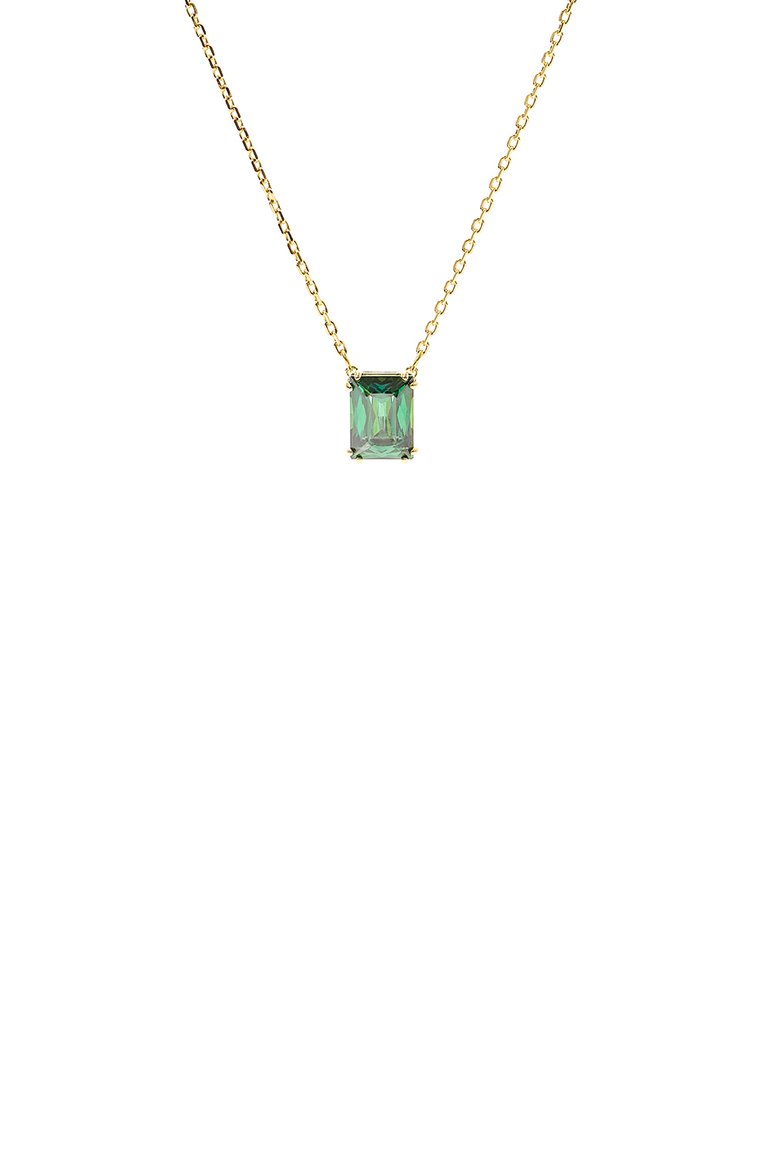 Женская кулон на цепочке matrix SWAROVSKI зеленого цвета, арт. 5677141 | Фото 3 (Региональные ограничения белый список (Axapta Mercury): Не проставлено; Нос: Не проставлено; Материал: Металл, Кристаллы)