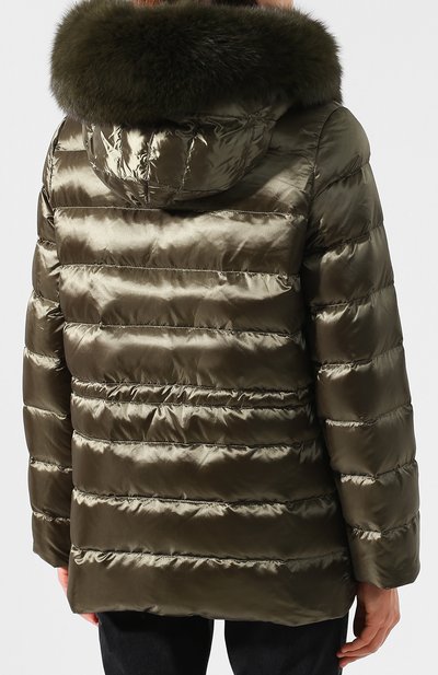 Стеганая куртка с капюшоном и подстежкой из меха кролика YS ARMY PARIS, арт. 9WFV04272NY5X, фото 4