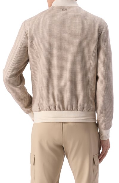 Бомбер из шерсти и шелка STEFANO RICCI бежевого цвета по цене 550000 руб., арт. MZJ5100070/LP50HA, фото 4 Бомбер из шерсти и шелка STEFANO RICCI, арт. MZJ5100070/LP50HA, фото 4