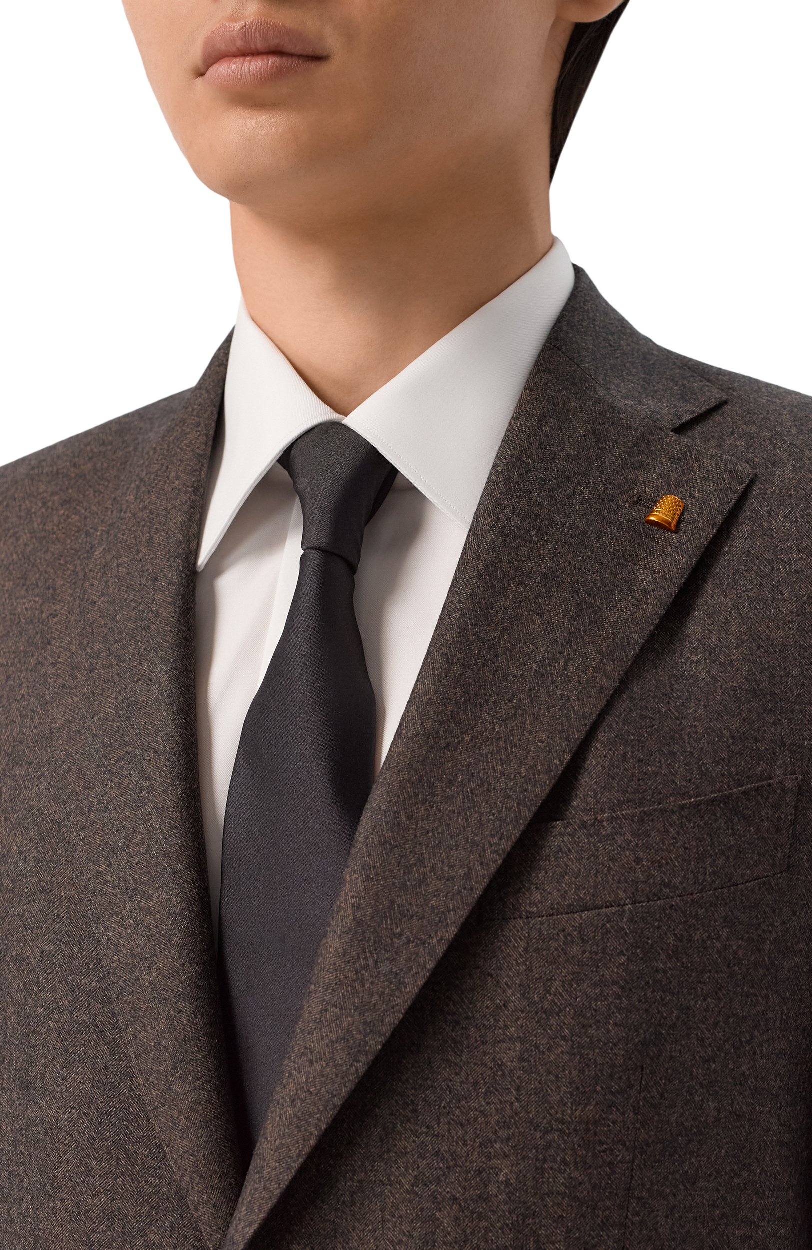 Шерстяной костюм SARTORIA LATORRE темно-коричневого цвета по цене 128500 руб., арт. A6I7EF/PU0452, фото 6 Шерстяной костюм SARTORIA LATORRE, арт. A6I7EF/PU0452, фото 6