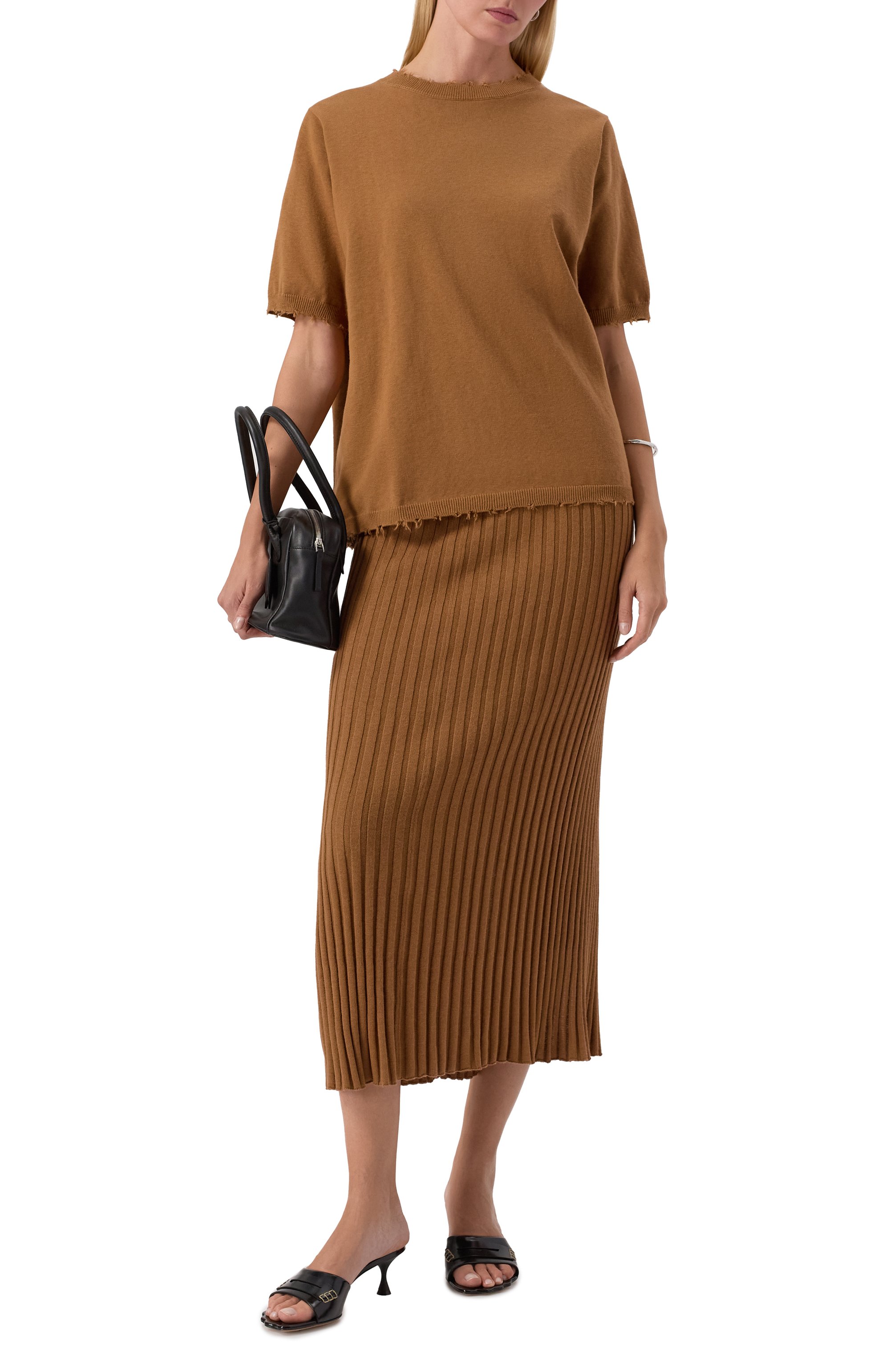 Пуловер из хлопка и кашемира ADDICTED коричневого цвета по цене 18570 руб., арт. MK2404C, фото 2 Пуловер из хлопка и кашемира ADDICTED, арт. MK2404C, фото 2