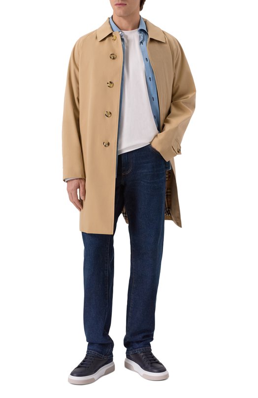 Кожаные кеды Gancini Ferragamo 02A048/784538 Синий  02A048/784538 Фото 2