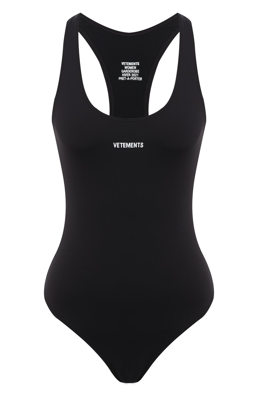 Слитный купальник VETEMENTS черного цвета по цене 55650 руб., арт. WAH21TR289 1332/BLACK, фото 1 Слитный купальник VETEMENTS, арт. WAH21TR289 1332/BLACK, фото 1