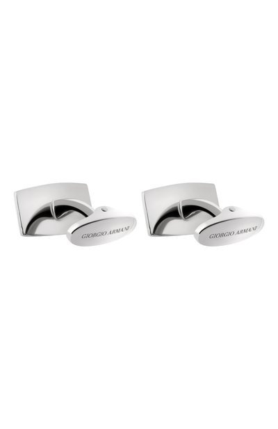 Запонки GIORGIO ARMANI серебряного цвета по цене 79000 руб., арт. GM004309/AF29502, фото 2 Запонки GIORGIO ARMANI, арт. GM004309/AF29502, фото 2