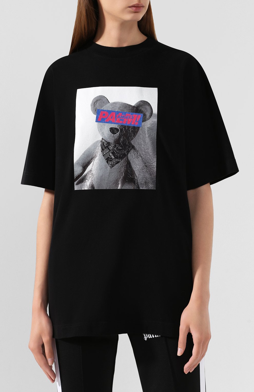 Хлопковая футболка PALM ANGELS, арт. PMAA001F194130361088/W, фото 3