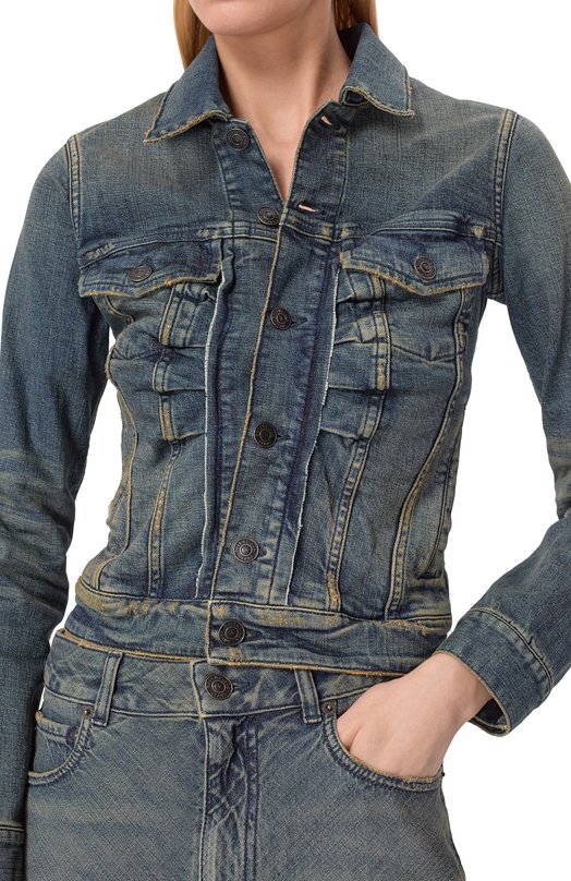 Джинсовая куртка Balenciaga 849899/TTW89 Синий  849899/TTW89 Фото 5