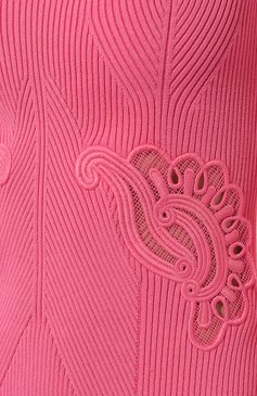 Женское платье из вискозы SELF-PORTRAIT розового цвета, арт. PF22-900 | Фото 5 (Случай: Коктейльный; Рукава: Длинные; Длина Ж (юбки, платья, шорты): Мини; Материал внешний: Синтетический материал, Вискоза; Кросс-КТ: Трикотаж; Материал сплава: Проставлено; Нос: Не проставлено; Драгоценные камни: Проставлено; Стили: Романтичный; Женское Кросс-КТ: Платье-одежда)
