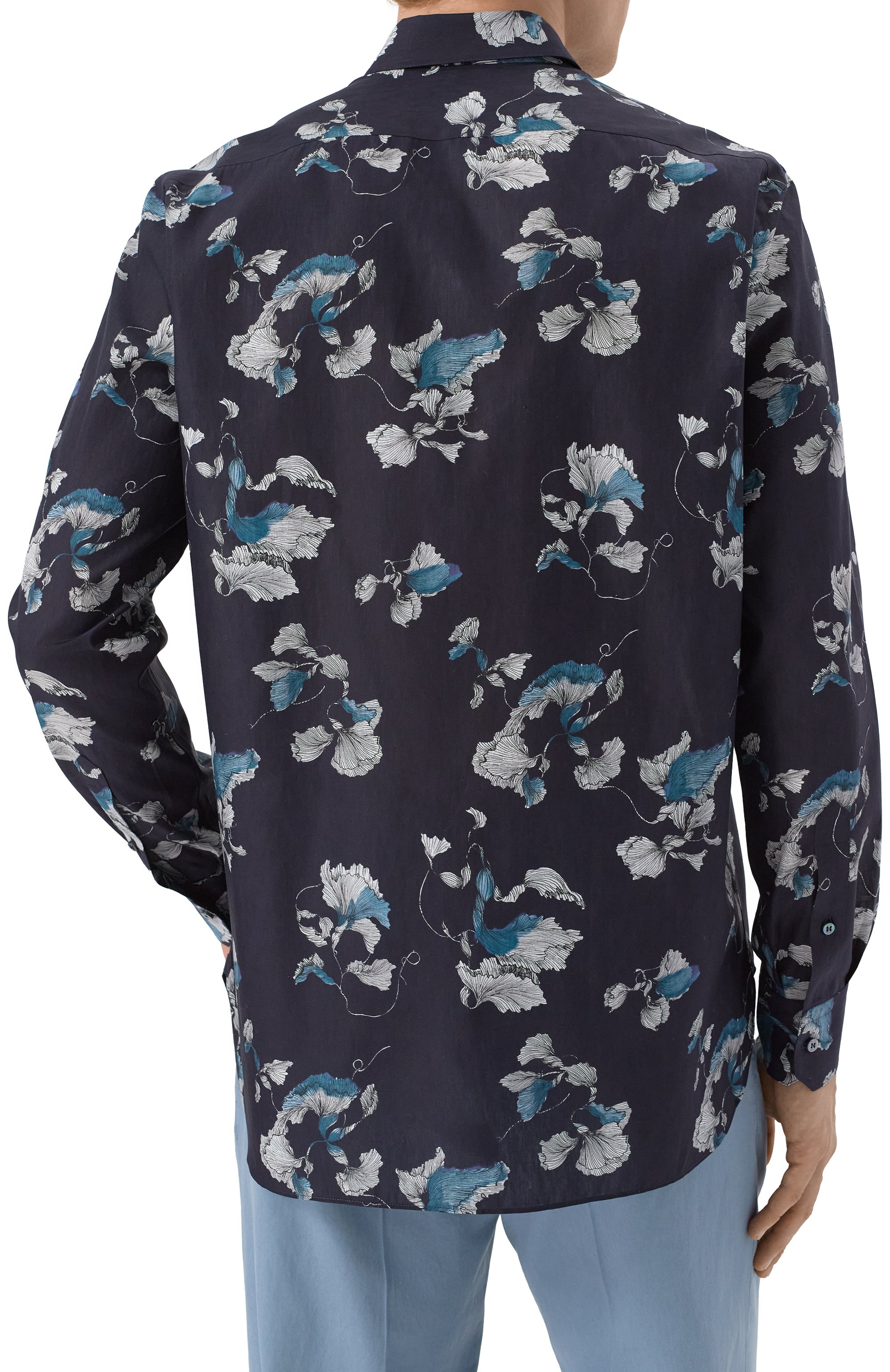 Рубашка изо льна и хлопка ZILLI, арт. SP0I01M085024002F, фото 4