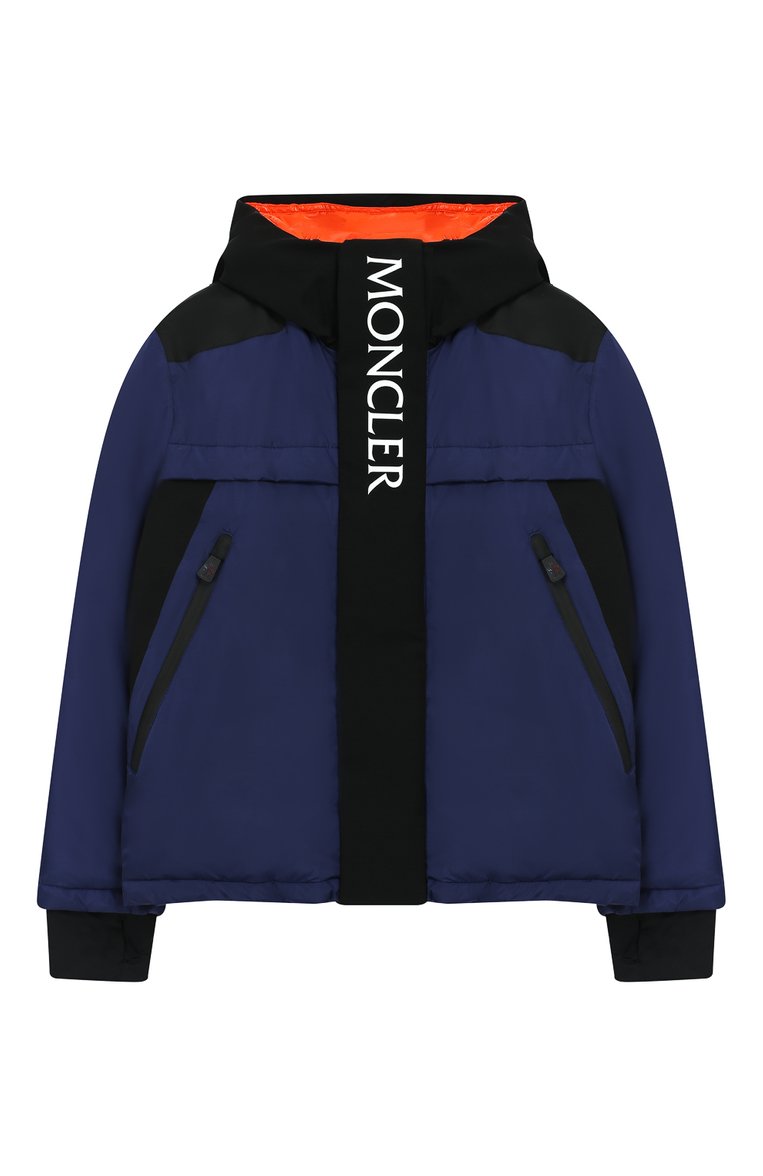 Детского куртка на молнии с капюшоном MONCLER ENFANT синего цвета, арт. D2-954-41893-35-5399E/8-10A | Фото 1 (Статус проверки: Проверена категория; Материал внешний: Синтетический материал; Рукава: Длинные; Материал подклада: Синтетический материал; Материал сплава: Проставлено; Материал внутренний: Не назначено; Драгоценные камни: Проставлено)