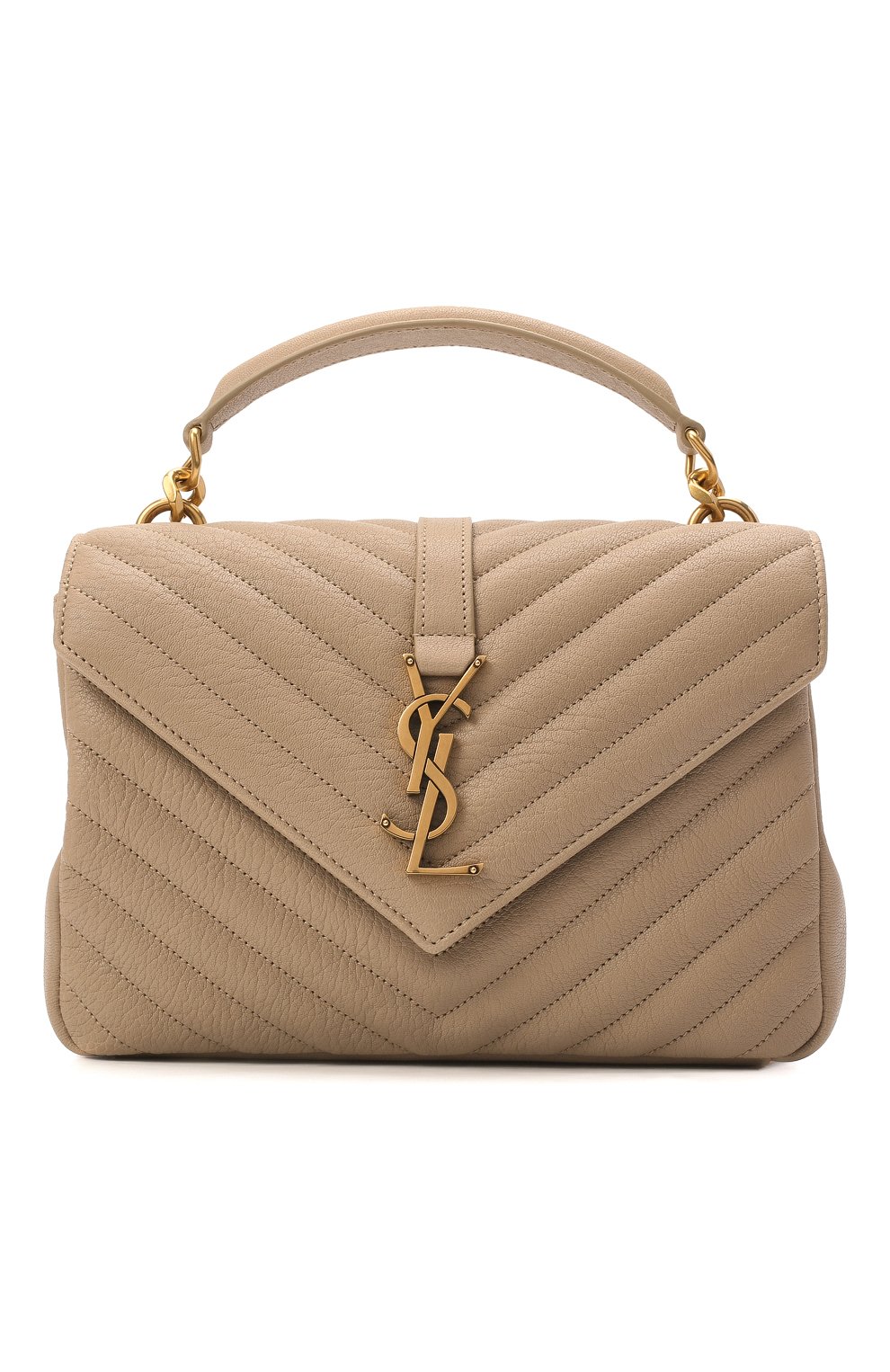 Сумка college medium SAINT LAURENT светло-бежевого цвета по цене 339500 руб., арт. 600279/BRM07, фото 1 Сумка college medium SAINT LAURENT, арт. 600279/BRM07, фото 1