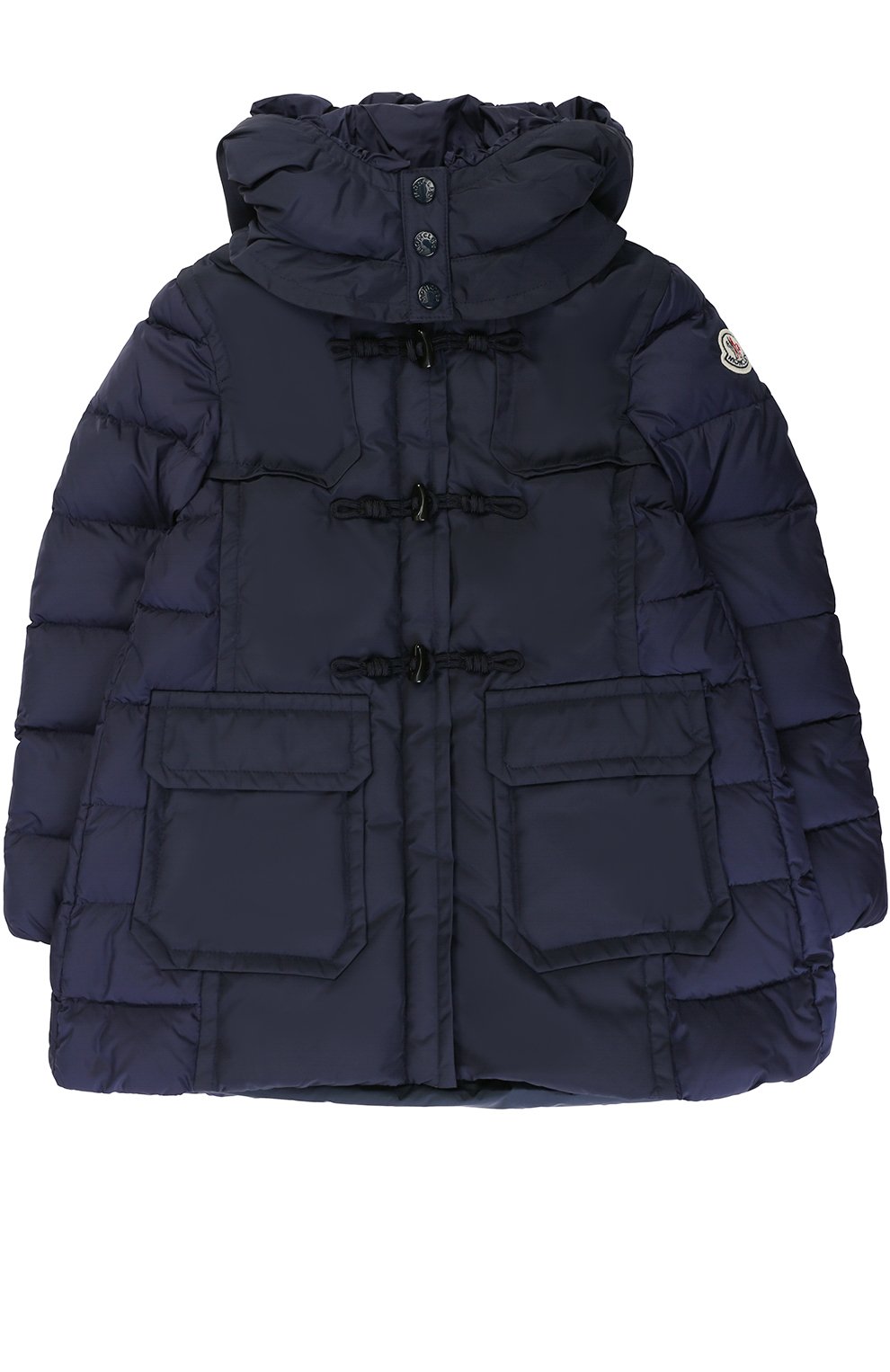 Пуховик с капюшоном и декоративными пуговицами MONCLER ENFANT, арт. C2-954-49384-85-68352/8-10A, фото 1